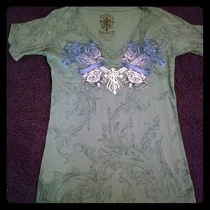 Rebel saints womens t shirt